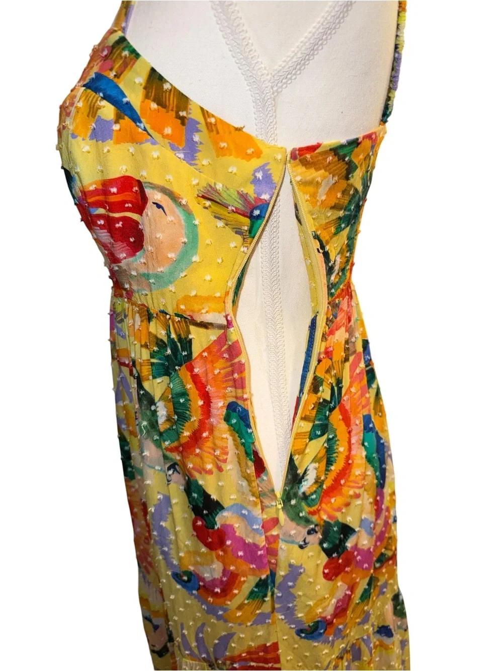 Farm Rio x Anthropologie Textured Tropical Maxi Dress - Size XS - Picture 7 of 11